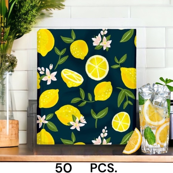 50 10X13 Poly Mailers Lemon and Blossoms Shipping Envelopes Bags PRICE IS FIRM - Picture 2 of 9